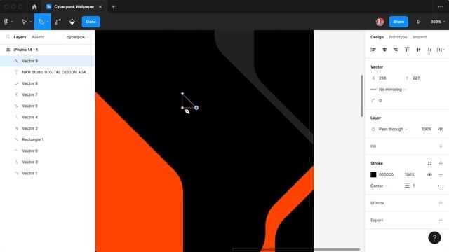 Designing Cyberpunk Wallpaper in Figma v.1 смотреть онлайн