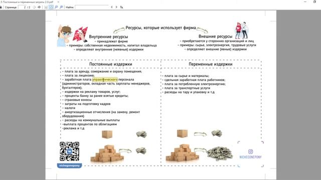 2.5 Постоянные и переменные затраты смотреть онлайн