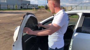 Каркасные шторки Лада Веста на магнитах «Cobra Tuning» - Установка