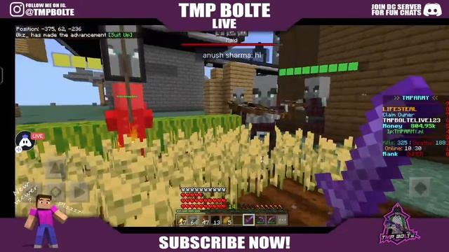 NO RULES LIFESTEAL SERVER LIVE ♥️ | JAVA+PE SERVER?? | TMP BOLTE LIVE смотреть онлайн