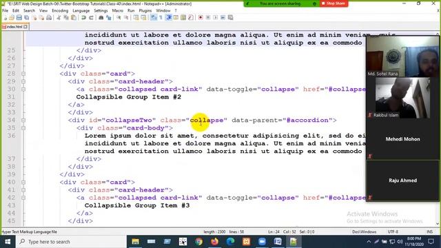 Web Design Class-40.1 Bootstrap Collapse Nav and Navbar Uses. смотреть онлайн