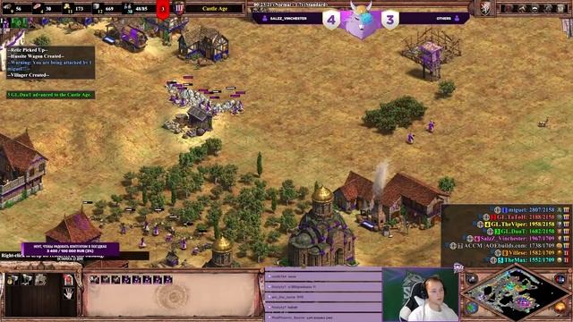 ТАЩИМ ПРОФЕССИОНАЛОВ К ПОБЕДЕ | Играем против Gamer Legion в Age of Empires 2 смотреть онлайн