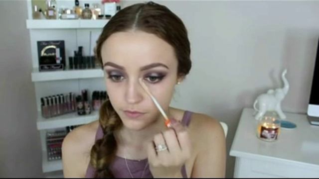 Макияж для зеленых глаз (лиловый градиент) смотреть онлайн
