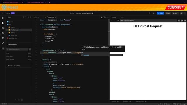 REACT JS HTTP POST Slow Paced Tutorial - Pure Coding Vibes смотреть онлайн