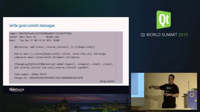 QtWS15- Contributing your first patch to the Qt Project, Thiago Macieira, Intel смотреть онлайн