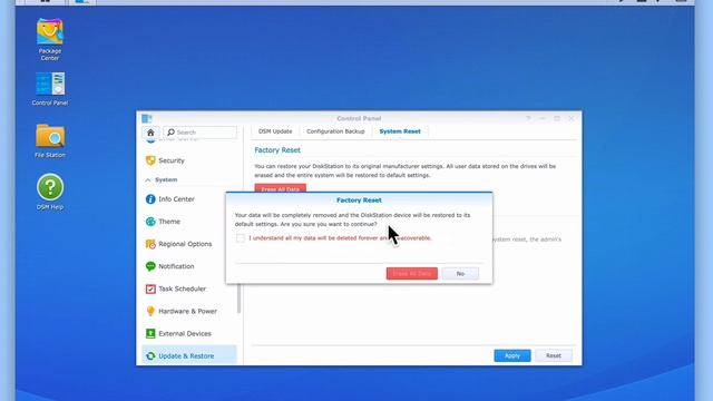 How to factory reset your Synology NAS (DSM 6) смотреть онлайн