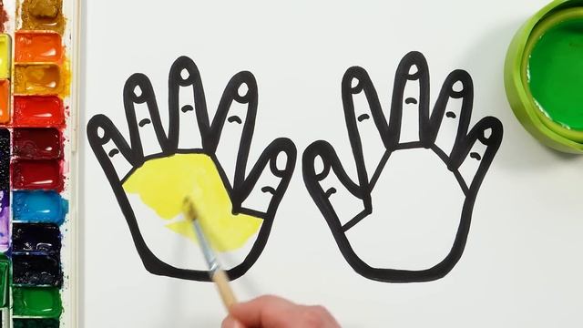 Feet & Hands Drawing, Painting, Coloring for Kids & Toddlers | How to Draw, Paint Body Parts смотреть онлайн