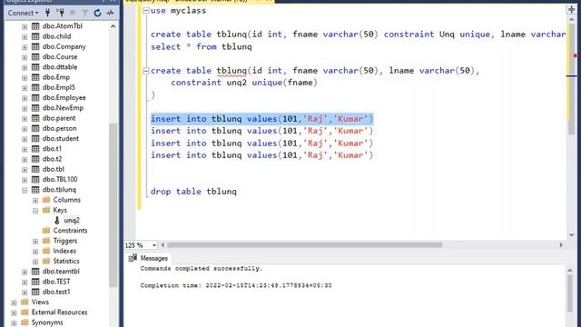 SQL Server Unique Constraint in Hindi смотреть онлайн
