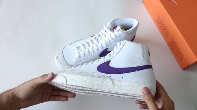 Nike Blazer Mid '77 Vintage White/Sail/Voltage Purple On-feet + Unboxing смотреть онлайн