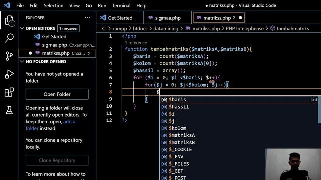 praktikum data mining penjumlahan sigma,matriks, dan produk смотреть онлайн