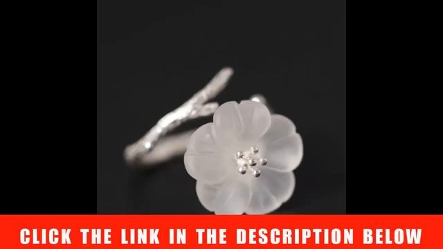 Silver White Crystal | Astilboides Tabularis Flowers Open Rings | Wedding Gifts смотреть онлайн