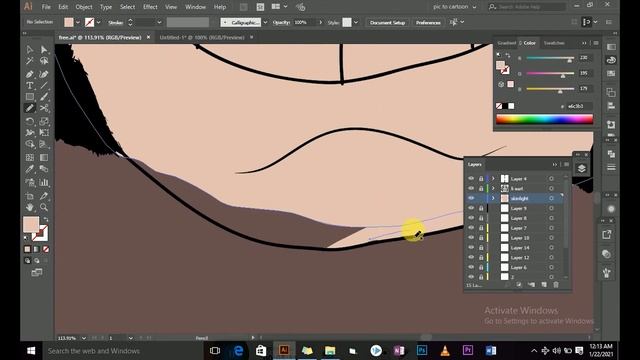 T-shirt cartoon art design from sketch. (Adobe illustrator) 2021 смотреть онлайн