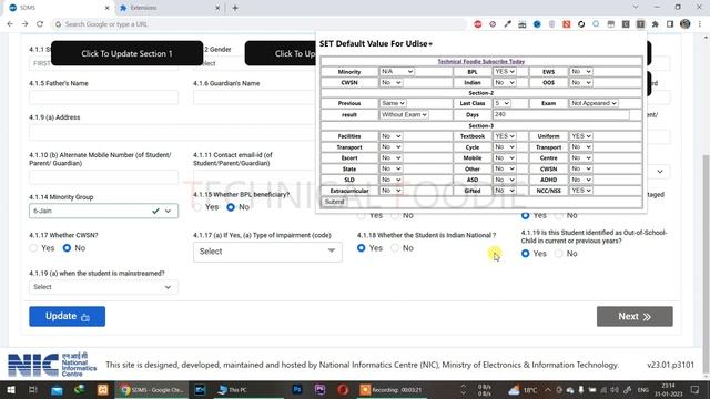 One Click To Fill All Data Automatically on SDMIS Udise+ Portal | Opera Extension Version 3.0 смотреть онлайн