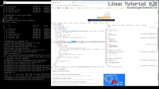 LINUX Tutorial 8/9 | Apache Redirect https | PHP connect MariaDB | Einsteiger Anfänger Grundlagen смотреть онлайн