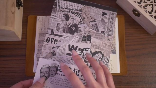 ASMR | vintage retro scrapbooking collage | journal with me | relaxing смотреть онлайн