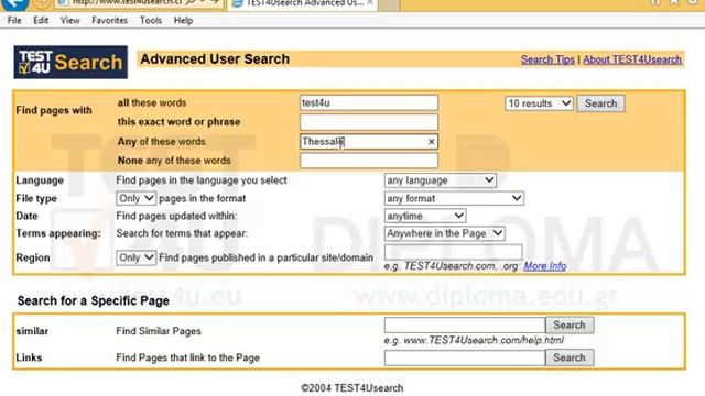 Search for pages displaying the keyword test4u on the Web using the advanced search option. At... смотреть онлайн
