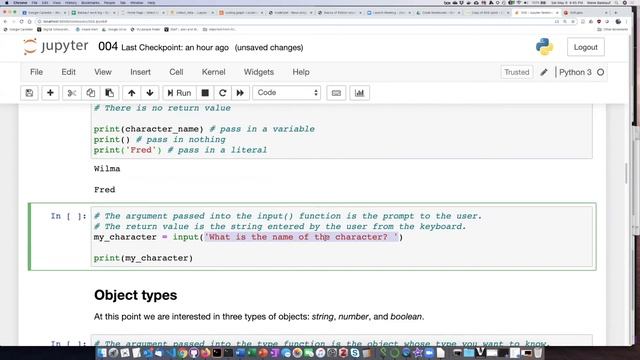 004d Built-in functions: print and input смотреть онлайн
