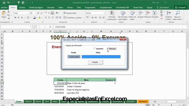 Calendario Excel 2018 GRATIS - Excel Calendar VBA смотреть онлайн