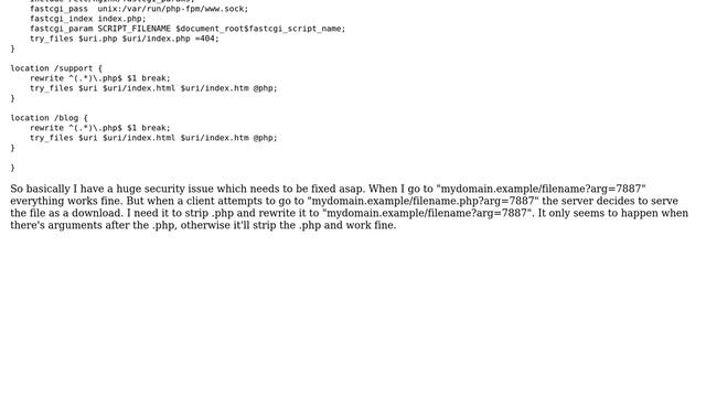 Nginx serving .PHP as a download only when .php is added with arguments смотреть онлайн