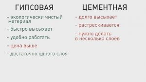 Гипсовая или цементная штукатурка что лучше