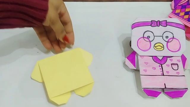 Diy lalafanfan Paper duck || how to make lalafanfan duck and clothes || Origami Lalafanfan duck смотреть онлайн