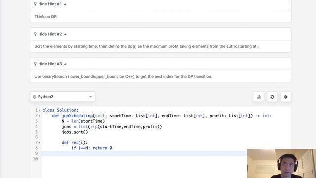 Leetcode - Maximum Profit in Job Scheduling (Python) смотреть онлайн