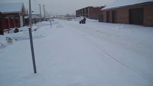 ""Мотокультиватор Тарпан. Пробный выезд на санках.""