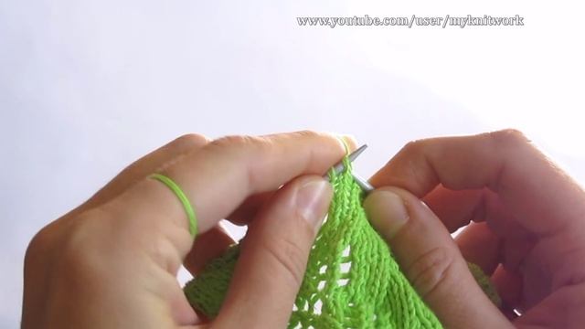 DIY: Узор "Листья акации". Вязание спицами. смотреть онлайн