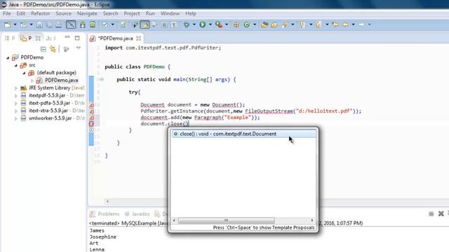Create PDF Document with iTextPDF Java смотреть онлайн