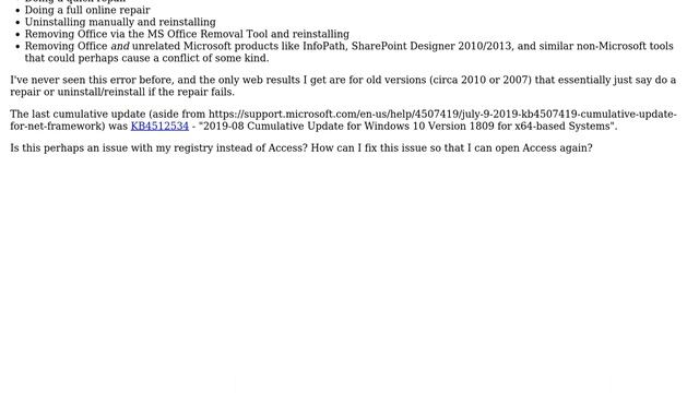 How to fix 'Microsoft Access can't be started. Microsoft Access was unable to initialize the... смотреть онлайн