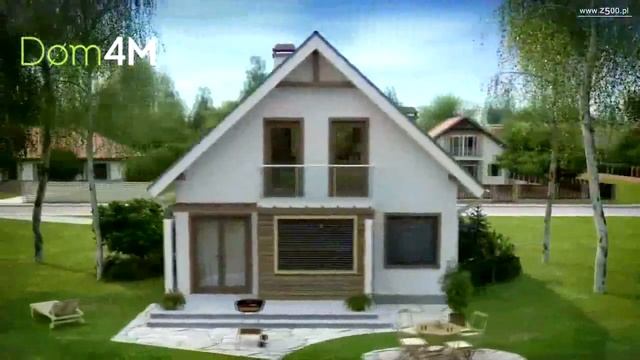 4M540 Проект дома с мансардой 8 на 10, 130 квадратов