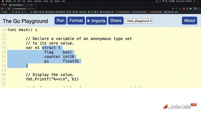 Go Syntax - LiteralStruct смотреть онлайн