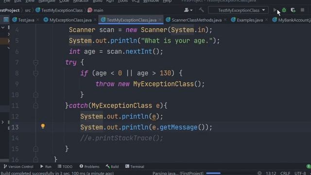how to creat our own exception and throws it смотреть онлайн