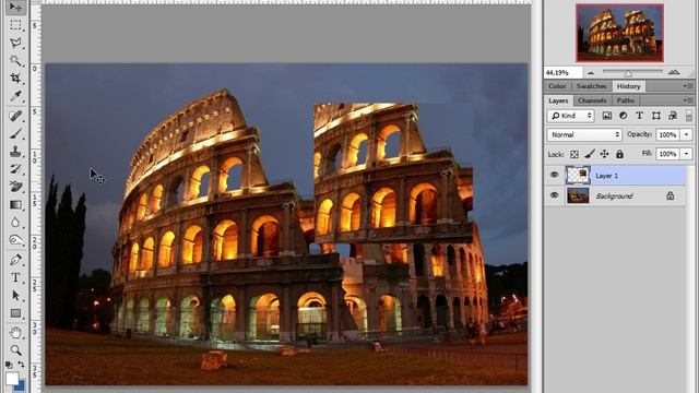 Adobe Photoshop - Действия с выделенной областью смотреть онлайн