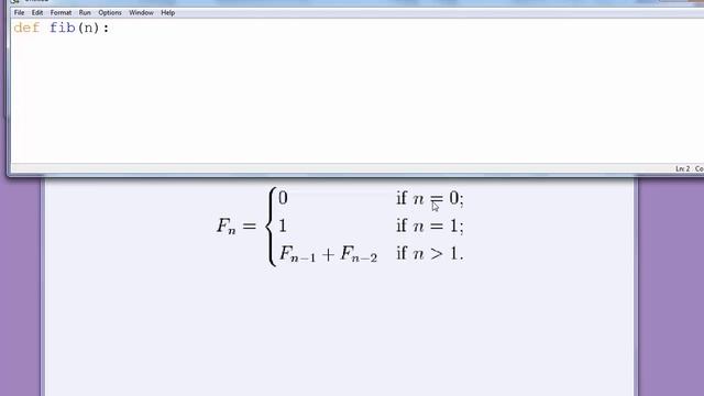 How to write the function for Fibonacci Sequence in Python programming language смотреть онлайн
