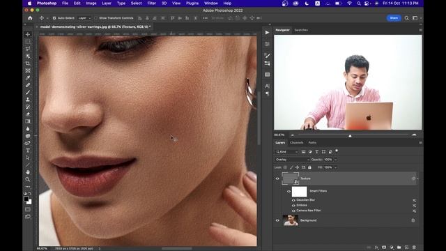 EASIEST Way To Add REALISTIC SKIN TEXTURE in Photoshop - Action смотреть онлайн