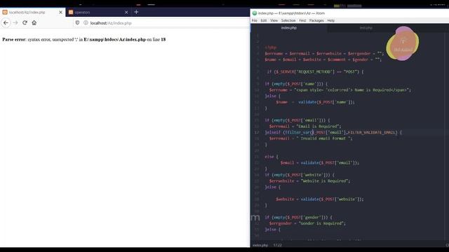 PHP Form Validate E-mail and URL| PHP Bangla | php bangla tutorial md azizul | Part 28 смотреть онлайн