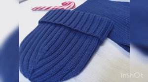 Мужская #шапка спицами Подробный МК Шапка резинкой 2_2 #вязание