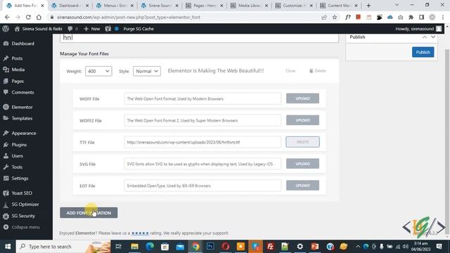 How to Add Custom Fonts using Elementor Pro WordPress | Create Different Font Variation смотреть онлайн