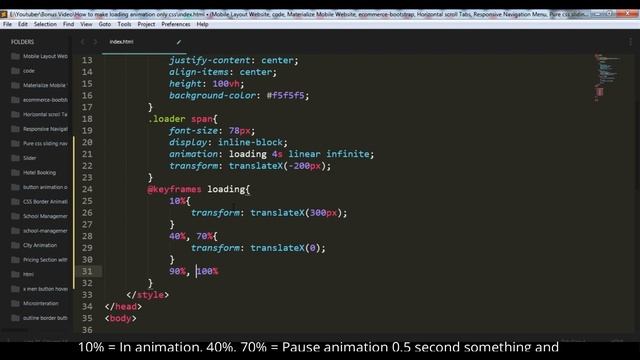 Loading Animation Using HTML & CSS | FadeIn Text Loading Animation | Website Preloader In CSS смотреть онлайн