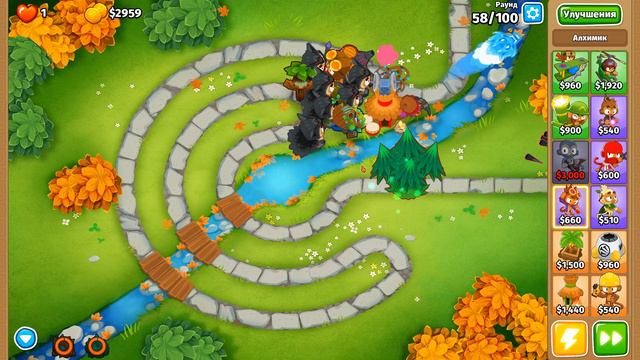 Прохождение Bloons TD 6! Парковая дорожка: Сложный, Как бы не лопнуть! Блунс ТД 6! смотреть онлайн