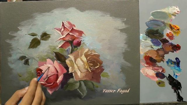 Oil Painting Roses With Yasser Fayad