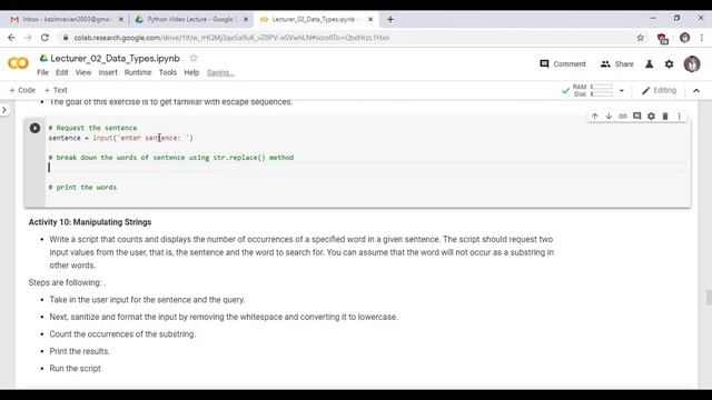 Python Escape Sequence Characters Data Types 14 смотреть онлайн