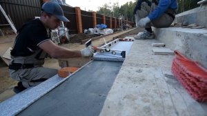 Подготовка бетонного крыльца под укладку ступеней . Мостовая ру