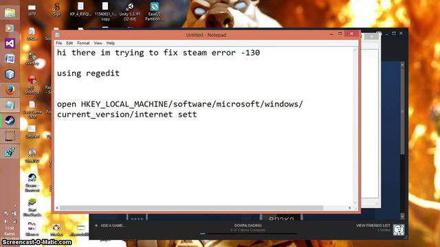 How To Fix Steam Error -130 Using Regedit