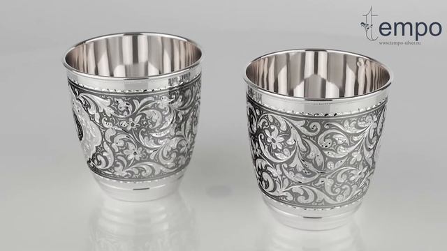 Серебряные кубачинские стаканы "Сидней" на 200мл БС0010 смотреть онлайн