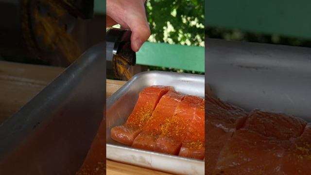 Брускеты с лососем на гриле смотреть онлайн