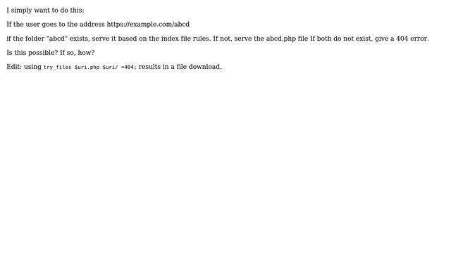DevOps & SysAdmins: Nginx refer to the php file if no extension смотреть онлайн