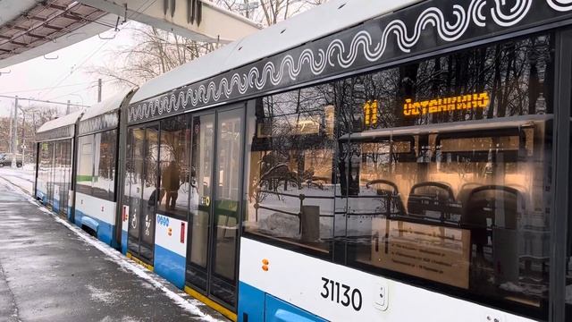 Трамвай 71-931М ”Витязь - Москва” следует по маршруту 11 ”16-я Парковая ул. - Останкино” смотреть онлайн