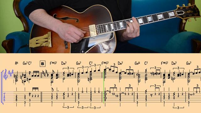 DEEP IN A DREAM (in the style of Jim Hall) Jazz Guitar Tutorial смотреть онлайн